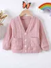 Baby Double Pocket Cable Textured Jacket SHE