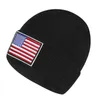 Neue Wintermütze Stickerei USA Flagge Beanie Cap Strickmütze Herbst Motorhaube für Hip Hop Mützen Mode Strickmützen Skihüte Y21111
