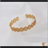 Charm Bracelets Drop Delivery 2021 Trendy Gold Sier Color Zinc Alloy Hollow Out Vintage Bracelet And Bangles Fashion For Women Party Jewelry