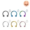 Nose Ring stud Piercing Jewelry body arts fake septum rings nosecuffs Titanium Daith Earrings pin Hoop CZ Hinged Segment Clicker N9714644