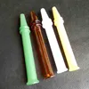 Labs Glass Straw Dab Pipe Rig Stick Accessori per fumatori con doppio cerchio 11cm Tubi per bruciatori a nafta per narghilè Bong per acqua Bocchino
