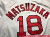Maglia da baseball nera cucita New Daisuke Matsuzaka # 18 Uomo Donna Gioventù XS-5XL 6XL