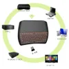 Mini tastiera Air Mouse wireless da 2,4 Ghz con touchpad retroilluminato a 7 colori Tastiere inglesi russe per TV Box Android