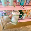 green glass cups