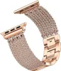 Catene di lusso Cinturino in metallo per Apple Watch 38mm 40mm 42mm 44mm Braccialetti moda Bracciale donna Serie iWatch SE 6 5 4 3 Cinturino Accessori intelligenti