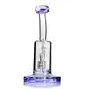 Purple hookah 14mm male joint 8.3 inches mini bong glass bongs water pipes dab rigs recycler oil rig hookahs percolator colorful thick