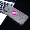 Bling buzlu telefon geri koruyucu iphone 12 12mini pro max glitter sticker filmi yan çerçeve tam paketi içerir