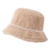 Berets Female Hat Autumn Winter Fisherman Plush Soft Warm Panama Casual Ladies Flat Bottom Caps 2021