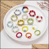 Band Rings Jewelryboho Fresh Style Mti-Color Small Flower Handmade Rice Beads Ring For Women Girls Beach Party Jewelry Drop Delivery 2021 Yi