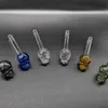 Pyrex Pipa in vetro Bruciatore a nafta colorato QBsomk Handcraft Handpipe 4 pollici Steamroller Filtri Supporto per narghilè per tabacco Dry Herb Dab Rig Durevole Non fragile