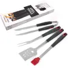 Rostfritt stål Grillverktyg Satser Matlagning Professionell Utomhus BBQ Utensils Tillbehör Kit 4 Pieces Set ZYY964