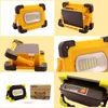 Portable LED Autres lampes solaires Lampe de travail USB Rechargeable Projecteurs Stand 11000mAh Power Bank Étanche Inondation Camping en plein air Randonnée Éclairage de secours