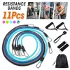 Bandas de resistência 11pcs Fitness Practical Training Training Rope para Yoga Pilates Workout Band Pull String Equipment