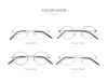Rund receptlindram Retro Titanium Fulll Rim Eyewear Högkvalitativ antireflektivglasögon Silver Läsglasögon Män sung5797125