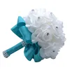 Fleurs de mariage Perfectlifeoh De Noiva Rose demoiselle d'honneur mousse bouquet de mariée ruban1605748