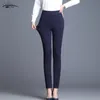 Cintura alta Elastic Leggings Mulheres Coringa Calças Slim Winter Plus Size Lápis Calças Sólidas Pantalon Femme 7079 50 210508