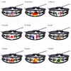 Flag Bracelet World Flags Jóias EUA América Bandeira Alemanha México Canadá França Grã-Bretanha Espanha Brasil Pulseira de Couro Preto