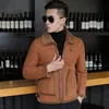 Men's Leather & Faux Genuine Jacket Winter Natural Fur Sheepskin Coat For Men Vintage Wool Coats Real Jackets Xxxl KJ834