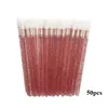 Pinceaux de maquillage 50 pièces brosse à cils jetable cils en cristal Micro fournitures d'extension applicateur nettoyant outils de beauté 8759759