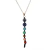 Pendant Necklaces Seven Beads On Shambhala Woven Necklace Natural Stone Chakra Sweater Chain For Women