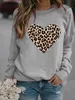 Leopard hjärta tryckta hoodies kvinnor fleece långärmad o nacke lös tröja tjejer kvinnor hoodie pullovers vinter hösten 211006