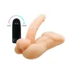 Nxy dildos dongs mini multi velocidade vibrando dildo 3d lifelike boneca macho corporal torso brinquedo sexo pênis 0108