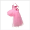 Halloween Kinder Mädchen Schwarz Hexe Kleid Fancy Kinder V-Ausschnitt Meerjungfrau Schwanz Tutu Prinzessin Flauschige Urlaub Vestido 210529