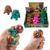 Squishy dinozor fidget oyuncak anti -stres squish boncuk topu sıkmak oyuncaklar dekompresyon kaygı rahatlatıcı havalandırma üzüm topları