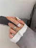 925 sterling silver ring kvinnlig ins nisch design trendig manlig tung industri överdrivna bred nudel pekfinger mode smycken