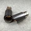 2pcs glossy grapovic العادم akrapovic carming أنابيب كاتم الصوت طرف ألياف الكربون ل BMW فولكس واجن benz tail