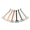 Stock Candle Wick Trimmer rostfritt stål Candle Scissors Trim Wick Cutter Snuffer Round Head 18 CM Black Rose Gold Silver Red ZC845