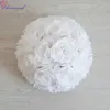 1PC Full Flower Ball Artificial Silk Rose Wedding Centerpieces Kissing Pomanders Marriage Party Year's Decor Flori 210624