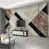 Carta da parati personalizzata 3D Parete murale Bianco Stone Sfondo in tessuto di marmo carta da parati decorazione della casa 3D