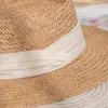 2021 летняя сплошная лента соломенная шляпа для женщин девочек на открытом воздухе оттенок пляж шляпа леди каникула мода панама солнцезащитные шляпы