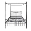 Metal Canopy Bed Frame med utsmyckad europeisk stil Huvudbräda Footboard Sturd Stål Håller 600 kg Passar perfekt din madrass Easy DIY Montering alla Partsa41