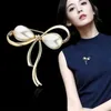 Bow Rhinestone Flower es For Women Large Bowknot Brooch Simple Fashion Jewelry Wedding Pin Corsage Accessories