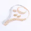 Frauen Schmuck Sets 2018 Nigerianischen Hochzeit Afrikanische Perlen Schmuck Sets Mode Dubai Gold Silber Farbe Großhandel Kostüm Design H1022