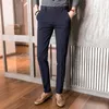 Suit Pants Mens Korean Slim Fit Elastic Fabrics Business Casual Male High-grade Formal Dress For Men Trousers Men's Suits & Blazers