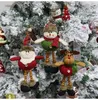 Decorações de Natal Boneco de neve idoso Elk Christma Presente Pequeno pingente de pelúcia boneca de pelúcia Árvore de Natal