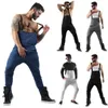 Men's Pants Mens Pocket Pure Color Overall Jumpsuit Streetwear Suspender Sweatpant Hip Hop Trousers Casual Fashion #45