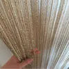 Shiny Tassel Silver Line String Curtain 300*290cm&100x200cm Fashion Valance Living Room Divider Wedding DIY Home Decoration 210712