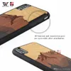 Étuis de téléphone antichoc pour Apple iPhone 6 7 8 Plus 11 12 Pro X XR XS Max mélange de bois TPU motif de LOGO personnalisé mode 2021