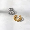 925 Sterling Silver Charming Irregular Chain Geometric Ring Gold Open Rings For Women Men Party Gifts Accessories