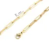 Link, ketting vrouwen dunne prachtige armband roestvrij staal 4mm platte draad lange o gouden kleur collares de moda boho collier cadeau