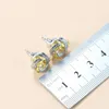 Hawaiian Style Women Silver Color Jewelry Sets Yellow Cubic Zirconia Fashion Summer Accessories12-Colors Jewelry H1022