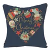 taies d'oreiller décoratives pour Noël Halloween oreillers en lin 45 * 45CM taie d'oreiller penchée imprimée Père Noël personnalisé Coussin Textiles 4973 Q2