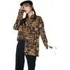 spring and autumn Hong Kong style printed shirt female design sense niche loose long-sleeved retro ins top trend 210429