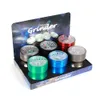 3D-Form, Pokermuster, Zinklegierung, 63 mm, 4 Schichten, Rauchmühle, Tabakbrecher, Farben, Crusher-Gitterabdeckung