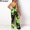 Sling Jumpsuit Fashion Printing Strappy s for Women Backless Sexy Clubwear Loose Casual Rompers Womens 210513
