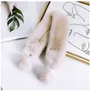 Femmes automne et hiver écharpe Imitation lapin col en fourrure épais chaud en peluche bavoir couleur unie cheveux boule écharpe doux H0923